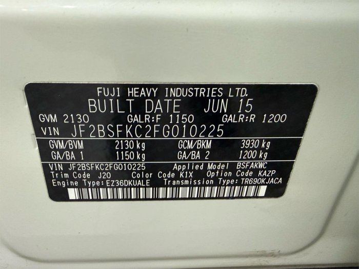 2015 Subaru Outback 3.6R