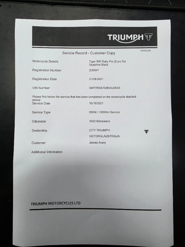 2022 Triumph TIGER 900 RALLY PRO