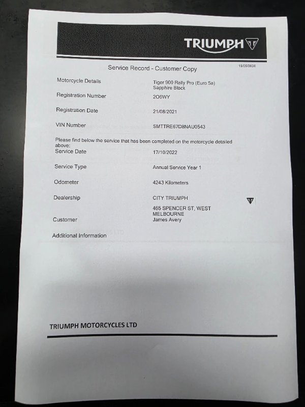 2022 Triumph TIGER 900 RALLY PRO