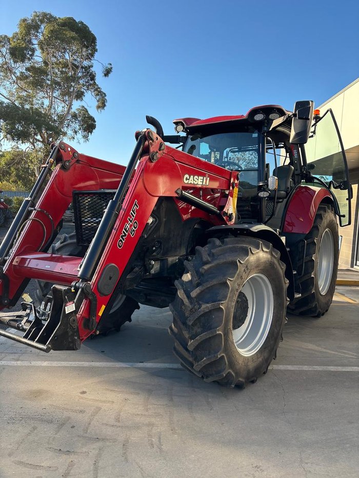 0 CASE IH 150 Maximum Cab Cvt Tractor & Loader - Hours 966 Red