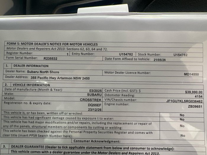 2025 Subaru Crosstrek 2.0R