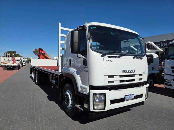 2014 Isuzu Fvl1400 12 Ton 6X2 Tray And Crane
