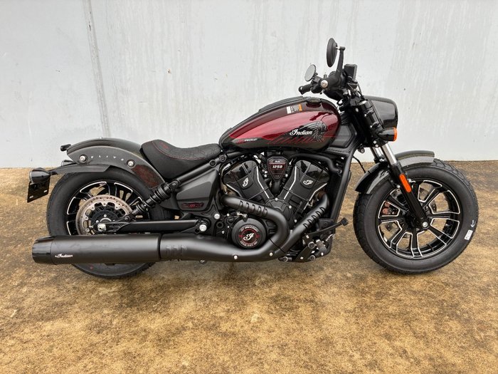 2026 Indian Scout Bobber 125th Anniversary Red with Black Crystal Fade