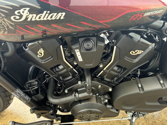 2026 Indian Scout Bobber 125th Anniversary Red with Black Crystal Fade