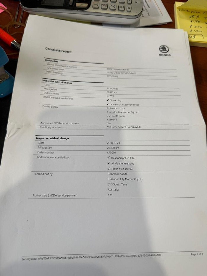 2015 SKODA Rapid Ambition NH MY15 Grey