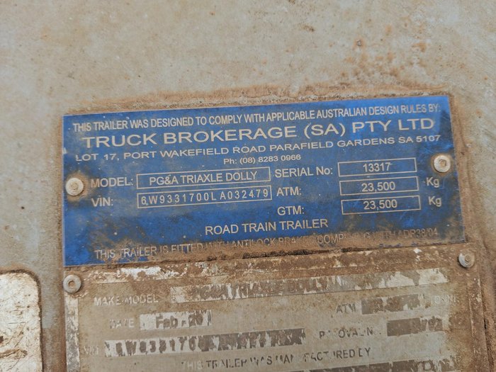 2020 PG & A Triaxle Dolly X 2