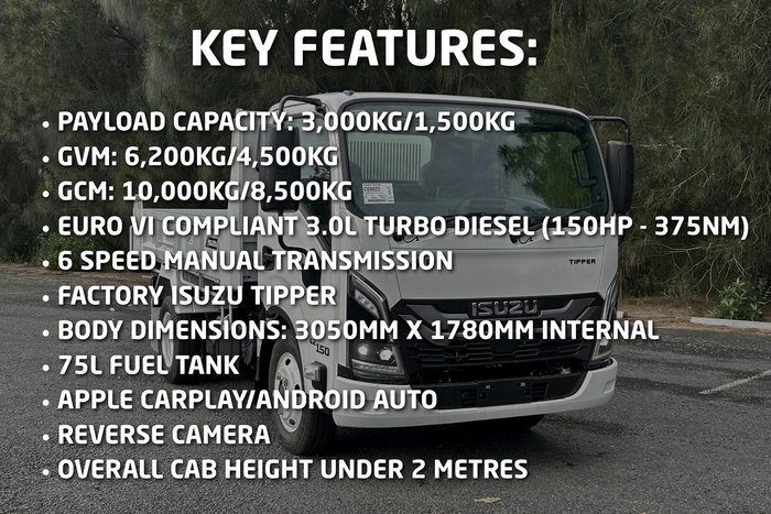 2026 Isuzu N Series NKR 62/45-150 MT D25 Tipper