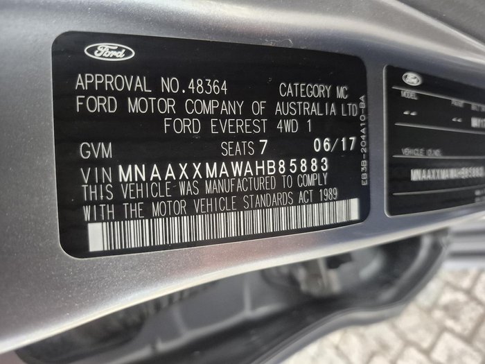 2017 Ford Everest Trend