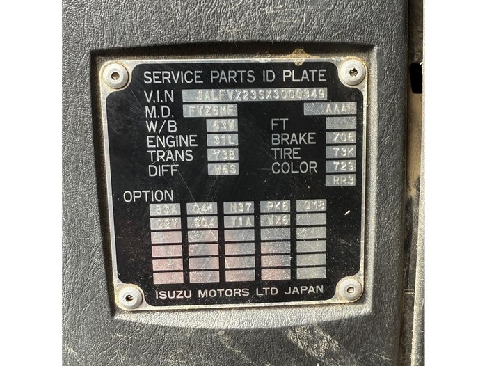 2000 Isuzu Fvz 1400