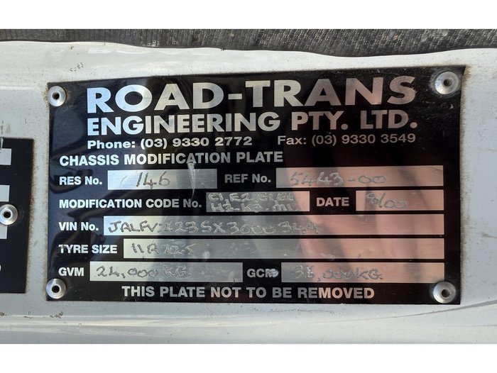 2000 Isuzu Fvz 1400