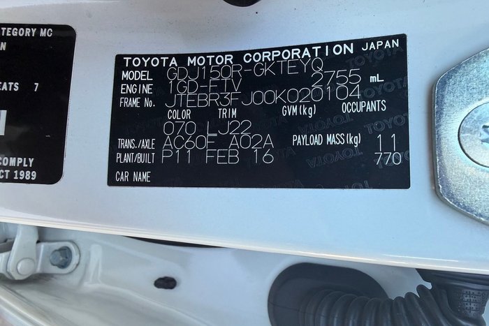 2016 Toyota Landcruiser Prado Kakadu