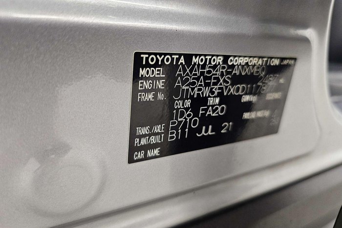 2021 Toyota RAV4 GXL AXAH54R 4X4 On Demand Silver Sky