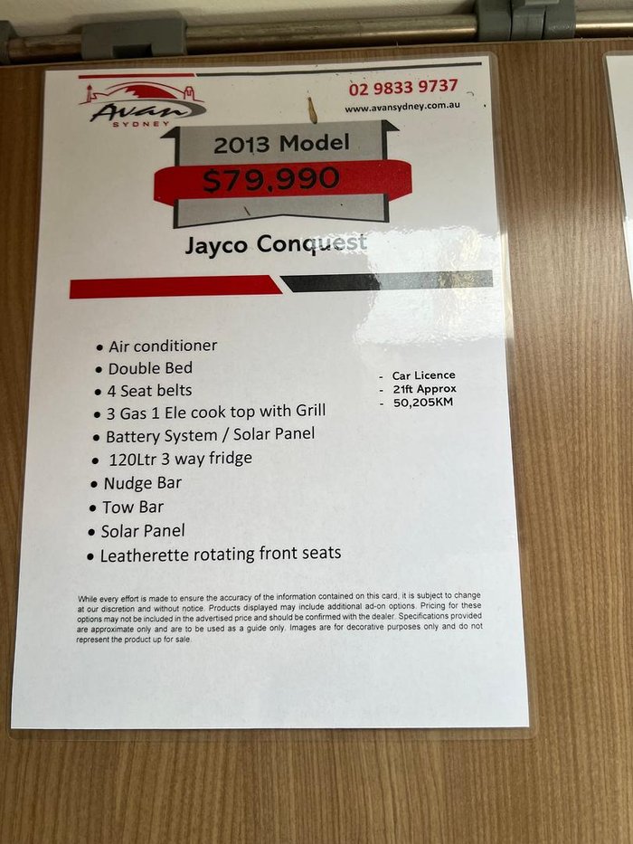 2013 Jayco Conquest