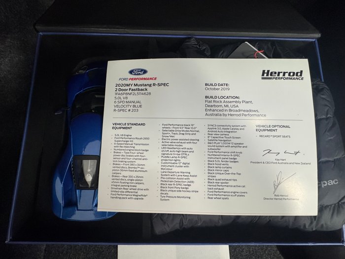 2019 Ford Mustang R-SPEC FN MY20 Velocity Blue