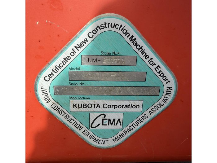 2019 Kubota Kx080-3S