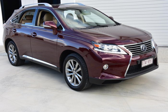2013 Lexus RX 450h Luxury GYL15R 4X4 On Demand Garnet Red