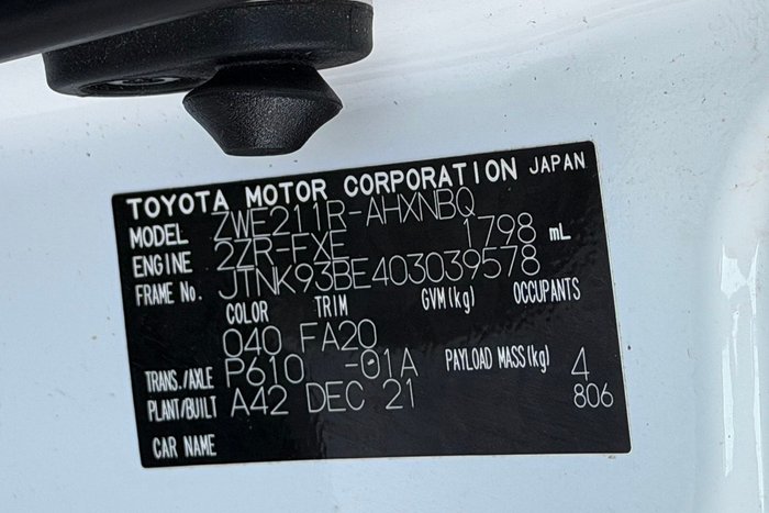 2021 Toyota Corolla Ascent Sport Hybrid