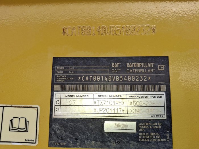 2020 Caterpillar 140 Yellow