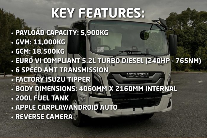 2026 Isuzu F Series FRR 110-240 AM R41 Tipper