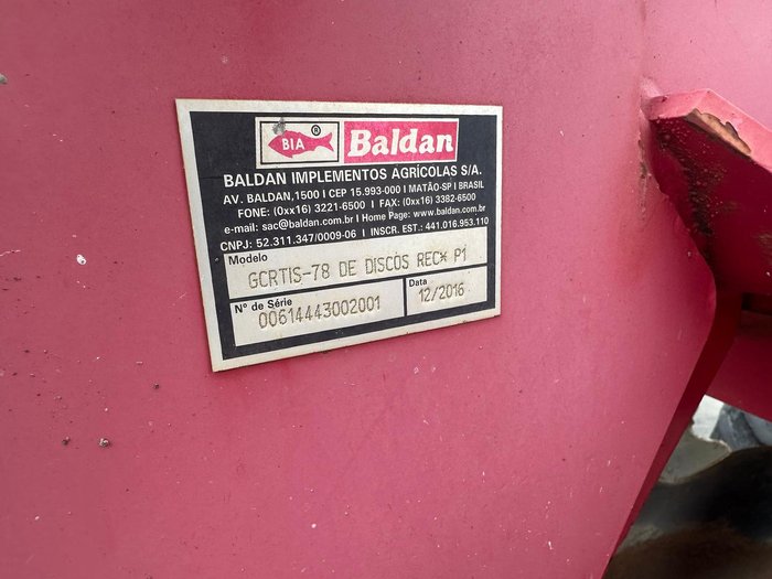 Baldan Gcrtis Super Tandem 78 Plate Used