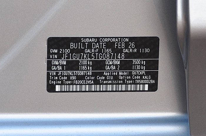 2026 Subaru Crosstrek MY26 Subaru Crosstrek 2.0 R AWD CVT (CT20RA)