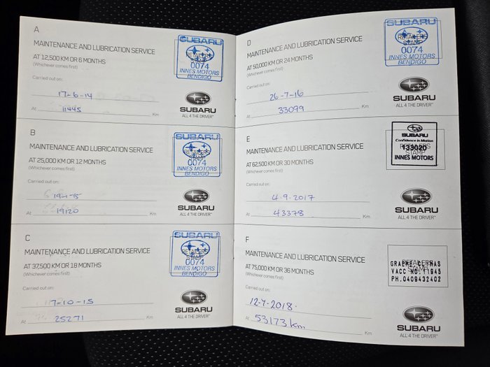 2013 Subaru Impreza 2.0i G4 MY13 WHITE