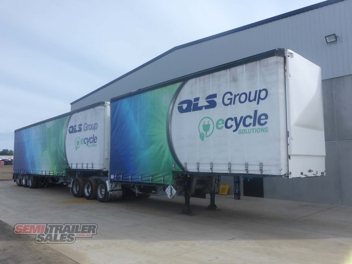 2009 Vawdrey 34 Pallet Dropdeck Curtainsider B Double Set