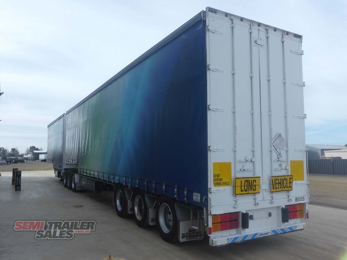 2009 Vawdrey 34 Pallet Dropdeck Curtainsider B Double Set