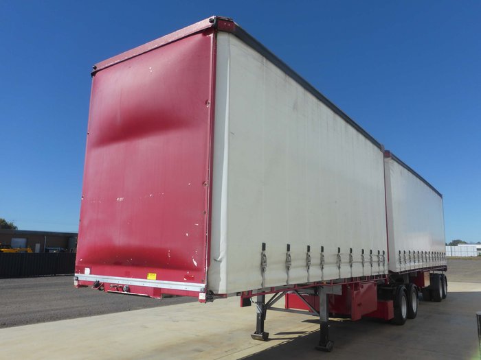 2001 Barker Barker 24 Pallet Curtainsider B Double Set with Pop Top Roof