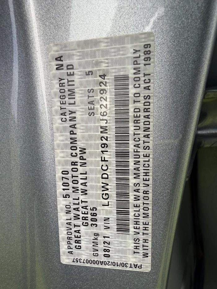 2021 GWM Ute Cannon-L