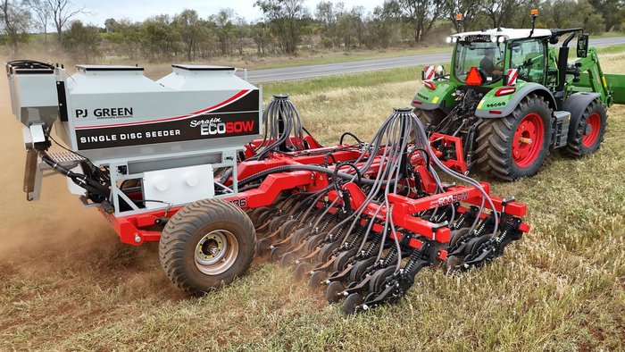 SERAFIN ECOSOW 738 SINGLE DISC SEEDER WITH PJ GREEN 3000L NEW