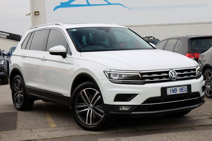 2018 Volkswagen Tiguan 162TSI Highline 5N MY19 Four Wheel Drive Pure White