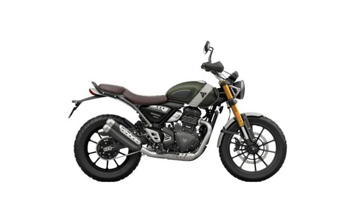2026 TRIUMPH SCRAMBLER 400 X PEWTER GREY KHAKI