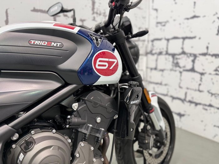 2024 Triumph Trident 660 Triple Tribute Edition Trident White