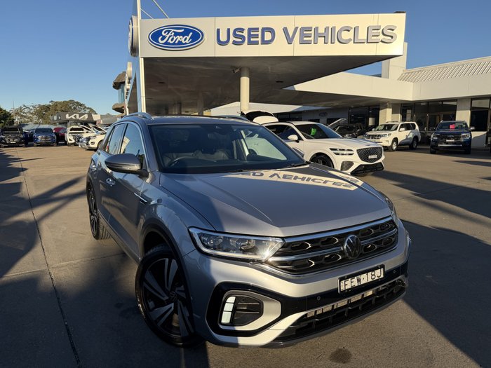 2023 Volkswagen T-Roc 140TSI R-Line D11 MY24 Four Wheel Drive Pyrite Silver Metallic