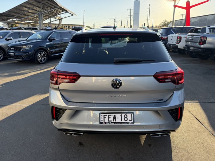 2023 Volkswagen T-Roc 140TSI R-Line D11 MY24 Four Wheel Drive Pyrite Silver Metallic