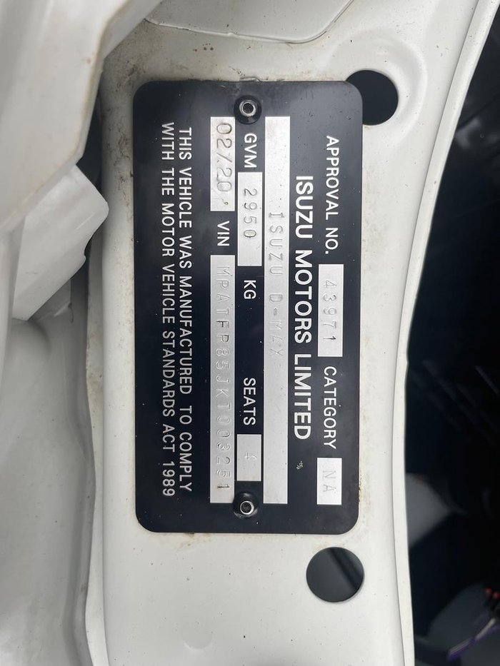 2019 Isuzu D-MAX SX High Ride