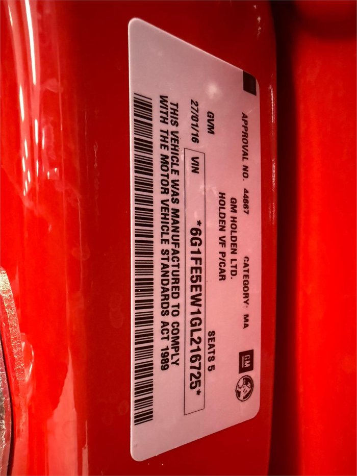 2016 Holden Commodore SS V