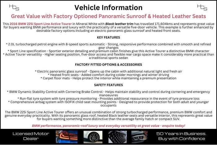 2016 BMW 2 Series 225i Sport Line