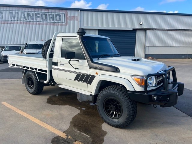 2022 Toyota Landcruiser Military LC70 T/D Single Cab Chassis GXL French Vanilla