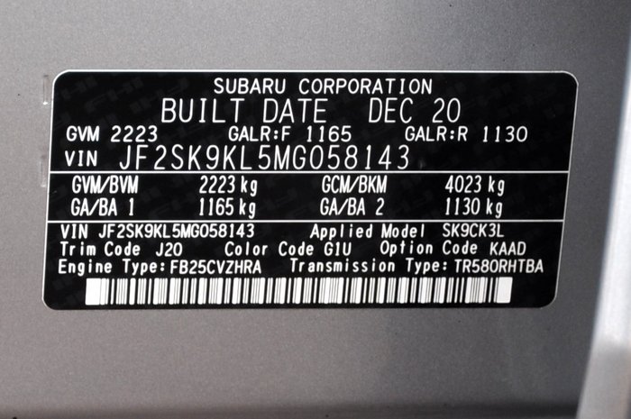 2021 SUBARU FORESTER 2.5i-L (AWD)