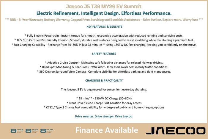 2026 Jaecoo J5 EV Summit