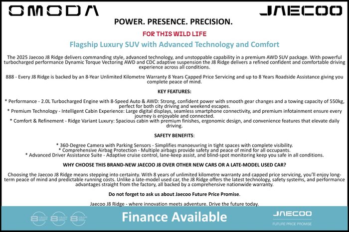 2025 Jaecoo J8 Ridge