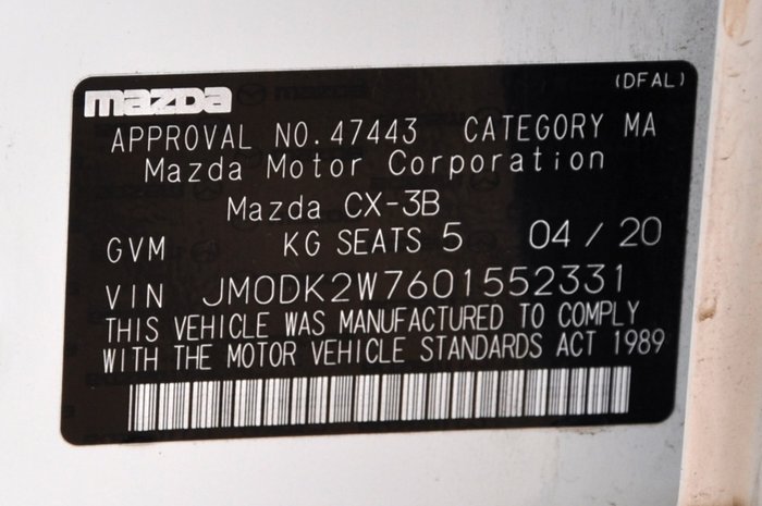 2020 Mazda CX-3 Mazda CX-3 E 6MAN MAXX SPORT PETROL FWD