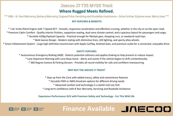 2025 Jaecoo J7 Track