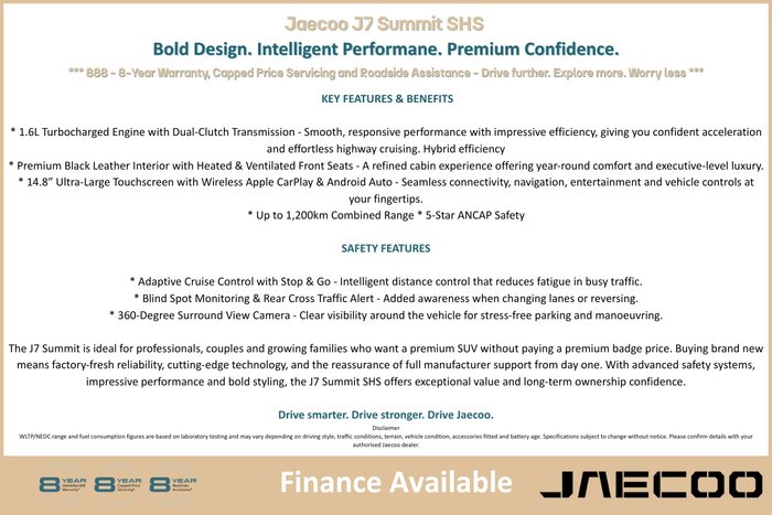 2025 Jaecoo J7 SHS Summit
