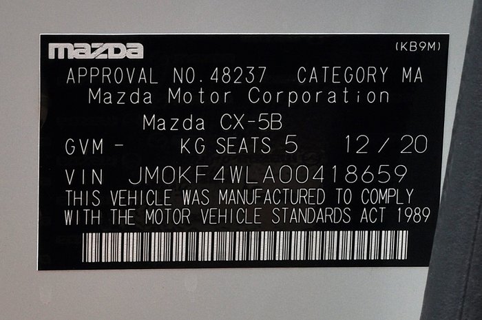 2020 Mazda CX-5 Mazda CX-5 J 6AUTO MAXX PETROL AWD