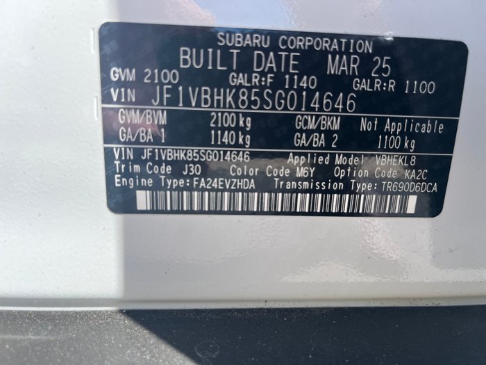 2025 SUBARU WRX RS (AWD)