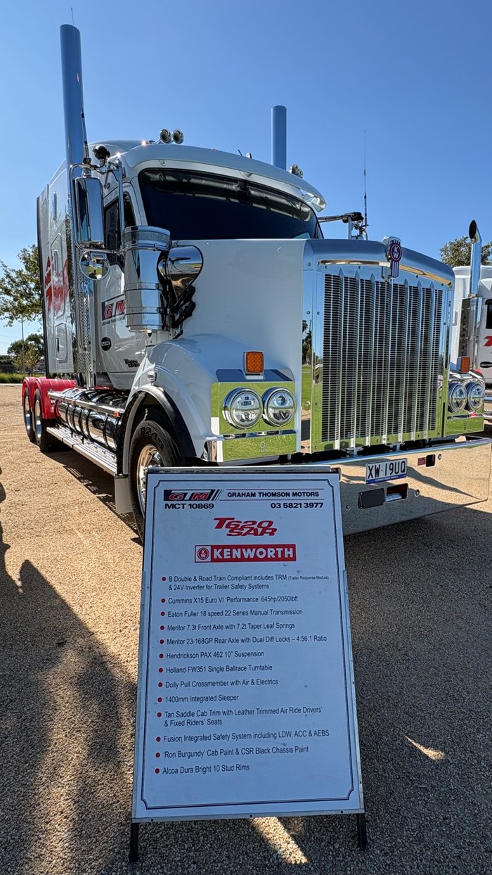 2025 KENWORTH T Series T620SAR T18 White