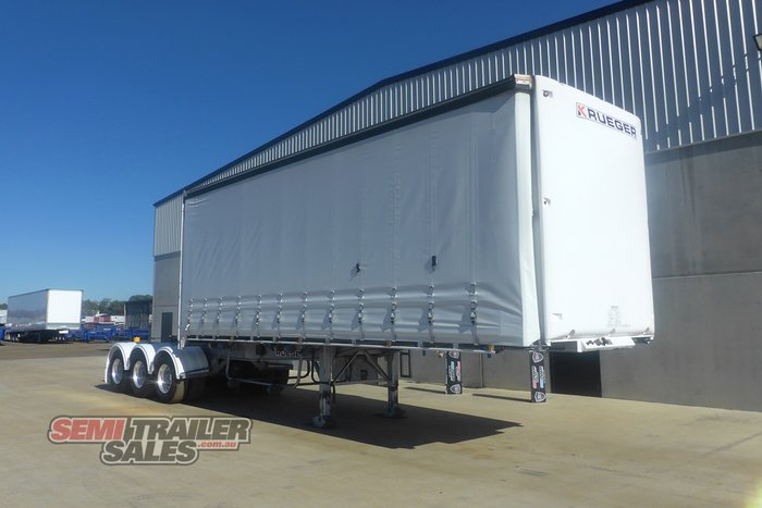 2020 Krueger 12 Pallet Flat Top Curtainsider A Trailer